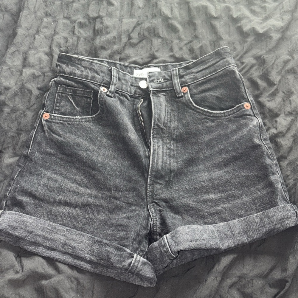 Zara Black Jean Shorts